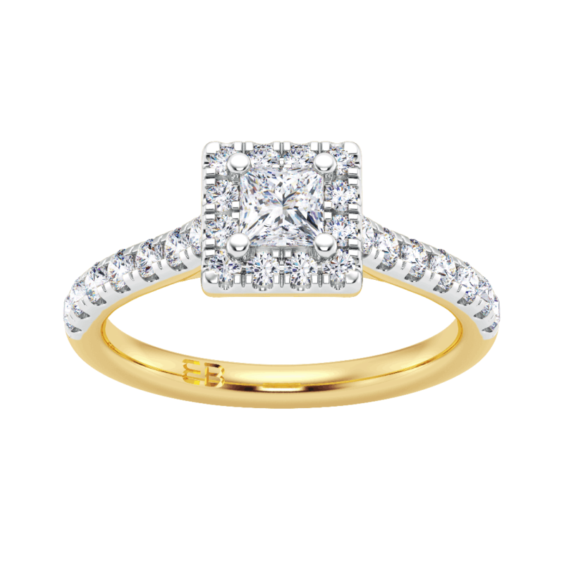 Chic Princess Diamond Ring
