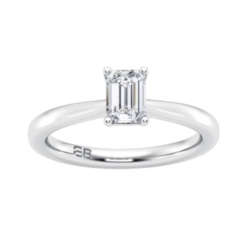 Chic Emerald Solitaire Ring