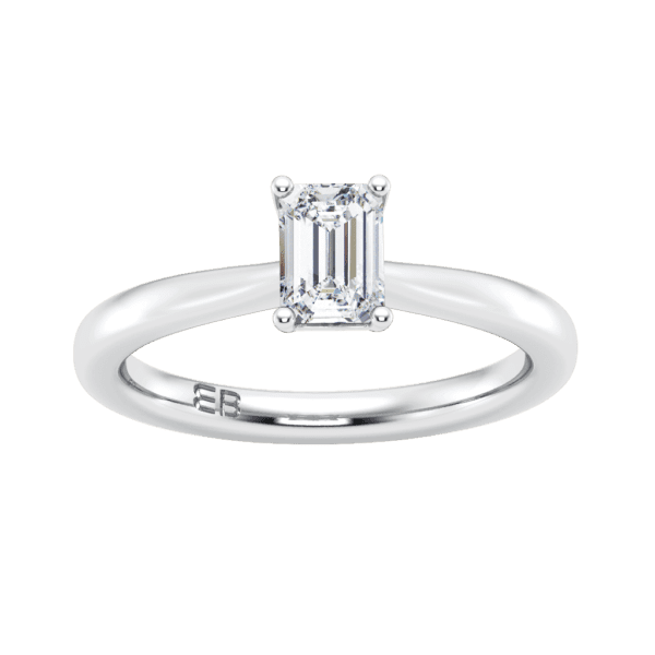 Chic Emerald Solitaire Ring