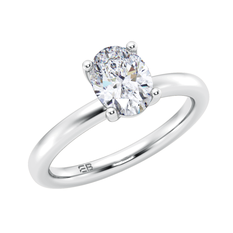 Majestic Oval Solitaire Ring