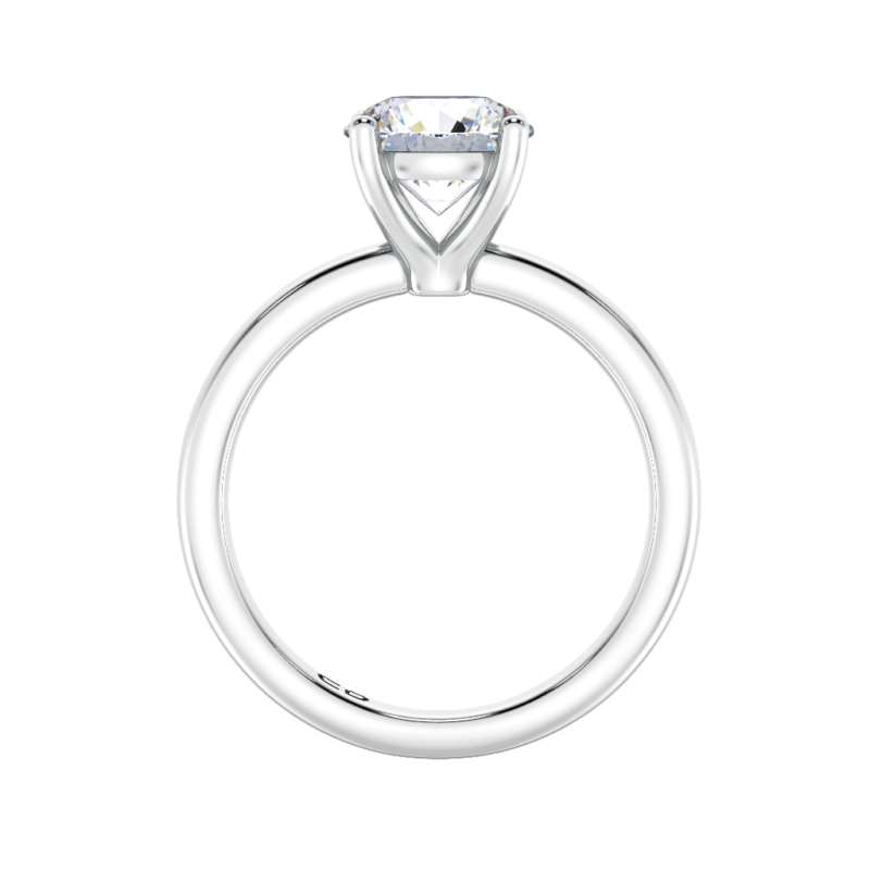 Chic Round Solitaire Ring