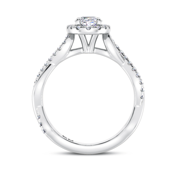 Oval Wave Diamond Ring