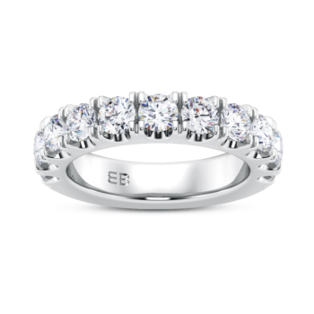 Round Dome Half Eternity Ring