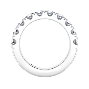 Dome Scallop Half Eternity Ring