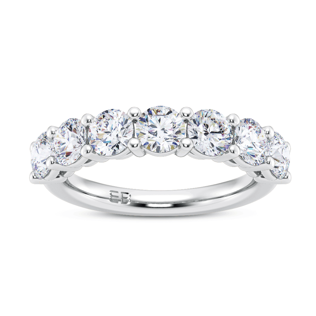Handmade Seven Stone Half Eternity Diamond Ring in Platinum– Sargisons  Jewellers