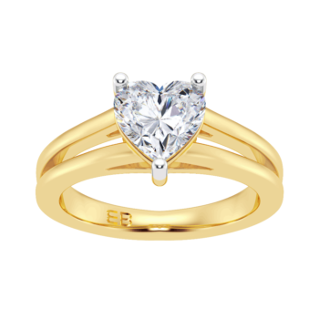 Twine Heart Solitaire Ring