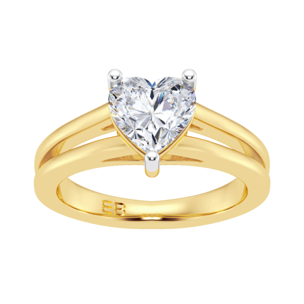 Twine Heart Solitaire Ring