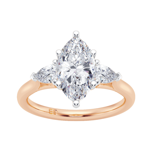 Elegant Interlude Three Stone Ring