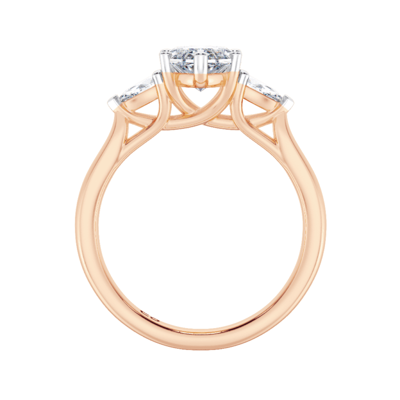 Elegant Interlude Three Stone Ring