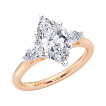 Elegant Interlude Three Stone Ring