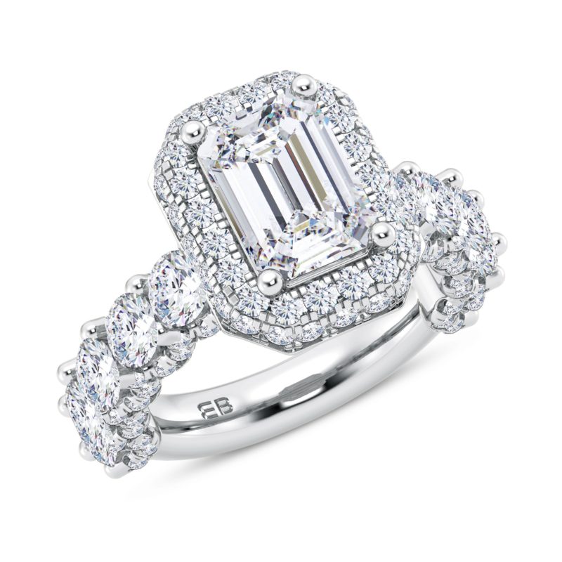 Majestic Emerald Engagement Ring