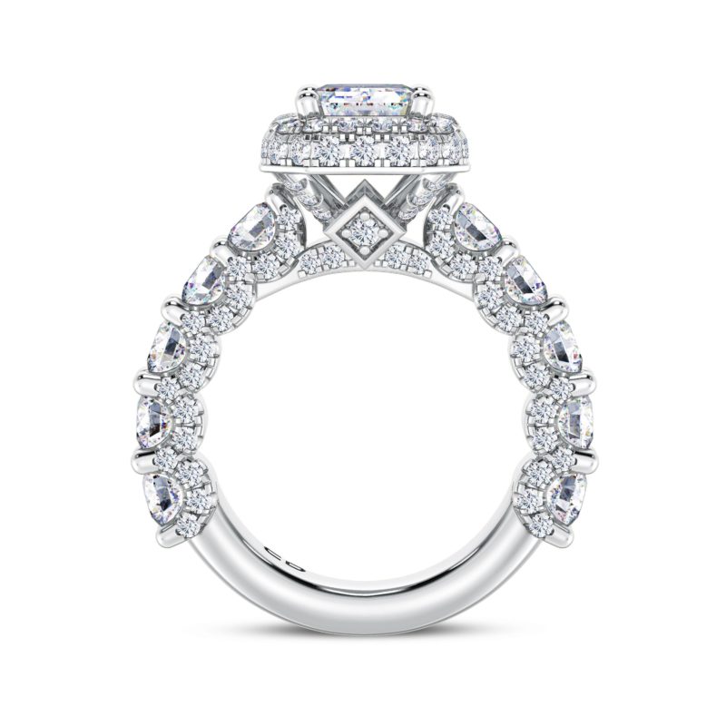 Majestic Emerald Engagement Ring