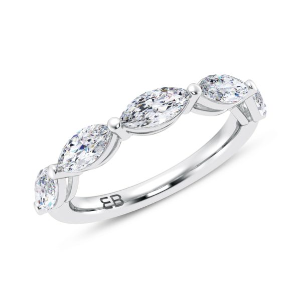 Sleeping Marquise Five Stone Ring