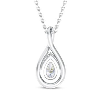 Pear-fect Twist Diamond Pendant