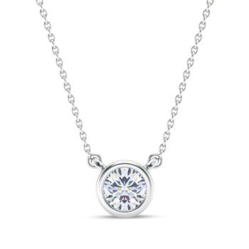 0.50 ct Round Bezel Diamond Pendant