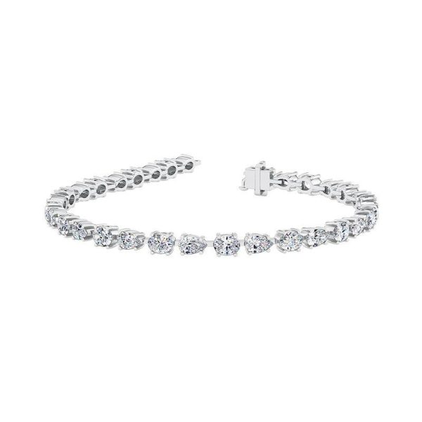 Pear and Oval Tennis Bracelet