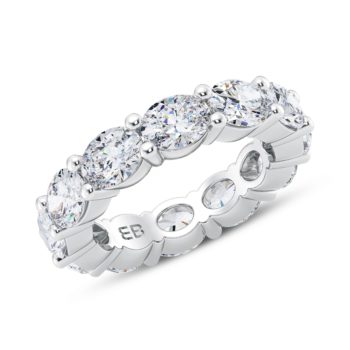 Classic Sleeping Oval Eternity Ring