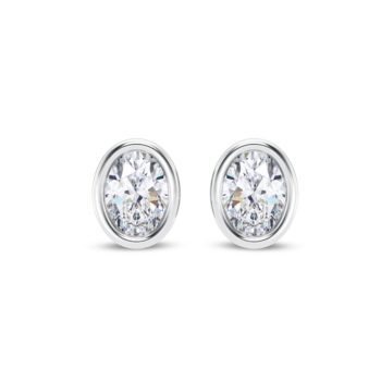 Oval Glamour Solitaire Earring