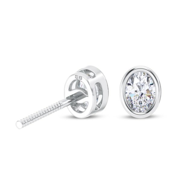 Oval Glamour Solitaire Earring