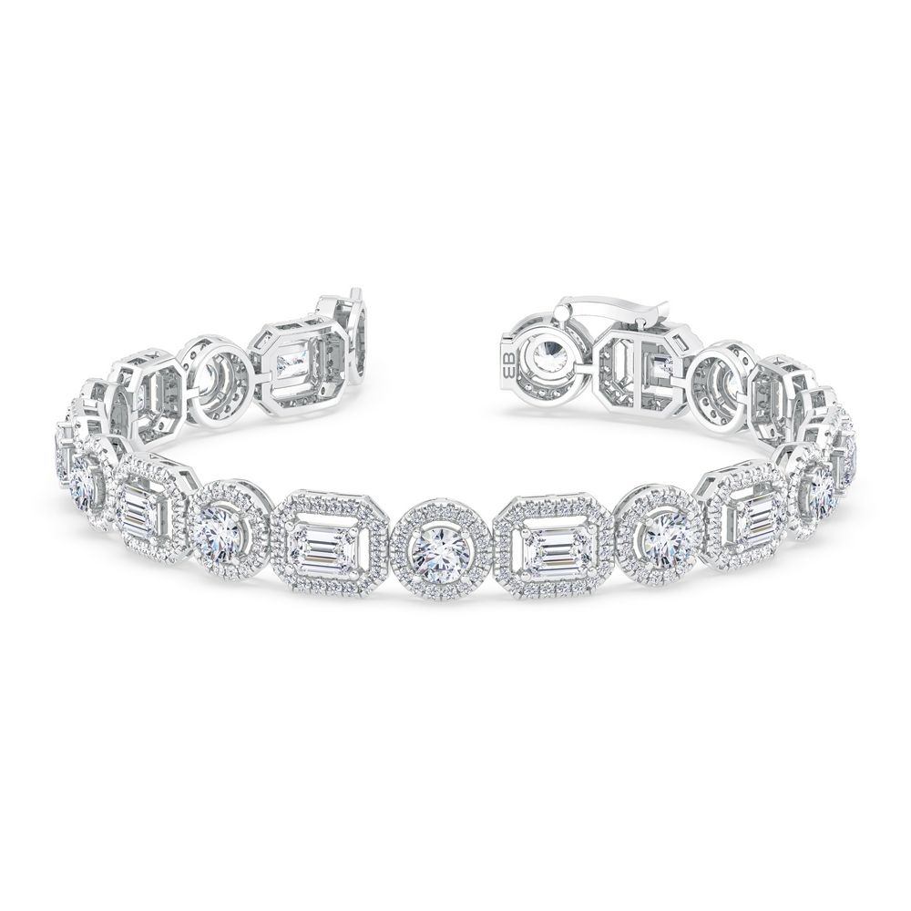 Halo Diamond & Emerald Bracelet – AMAYRA