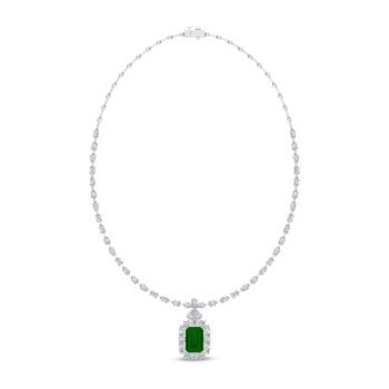 Contemporary Glam Green Necklace