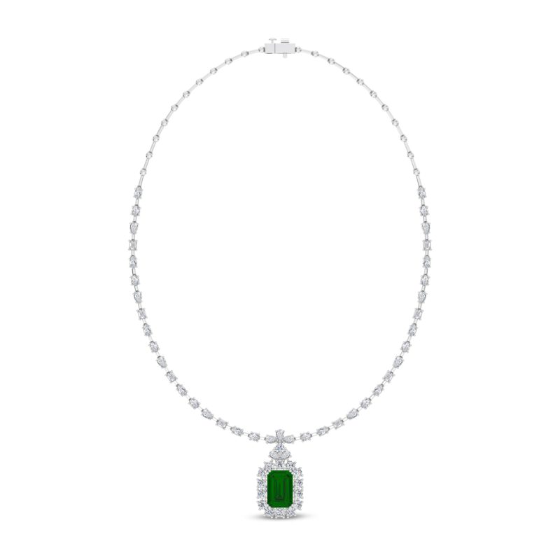 Contemporary Glam Green Necklace