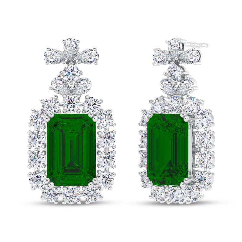 Contemporary Glam Green Earring