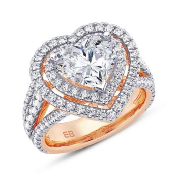 Halo Engagement Rings | 1 Carat Heart Halo Diamond Bridal Set in 14k White  Gold | SuperJeweler