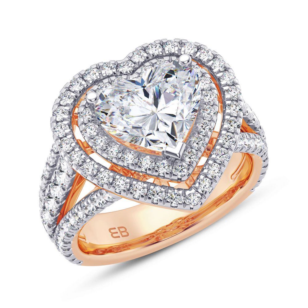 Welkin 1ct Heart Halo Lab Diamond Ring | Fiona Diamonds