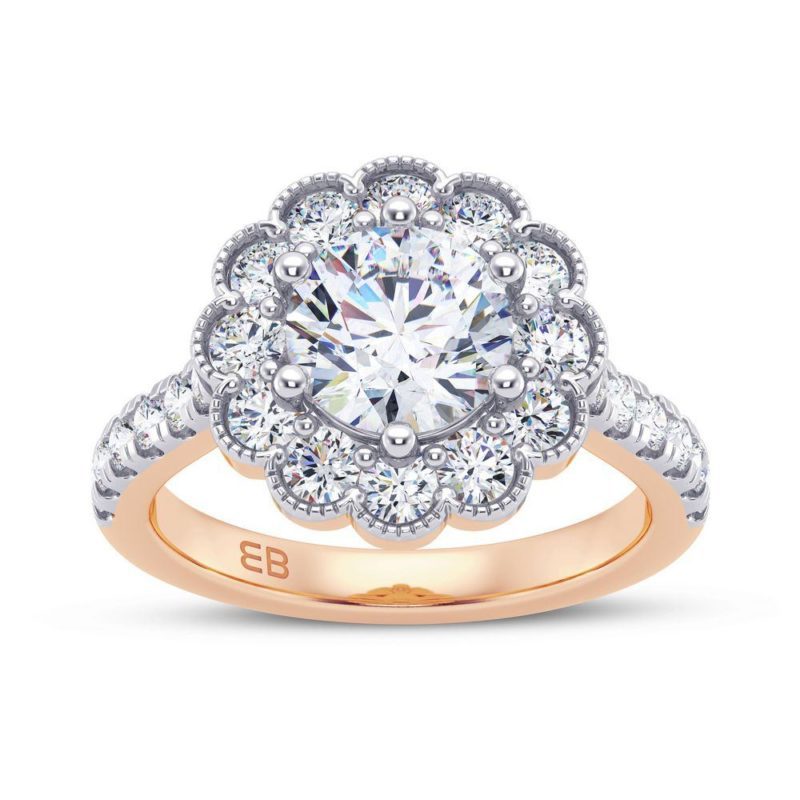 Dainty Fleur Engagement Ring