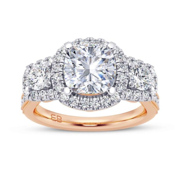 Chic Trinity Engagement Ring