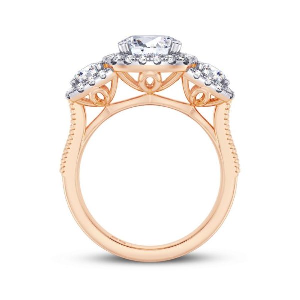 Chic Trinity Engagement Ring