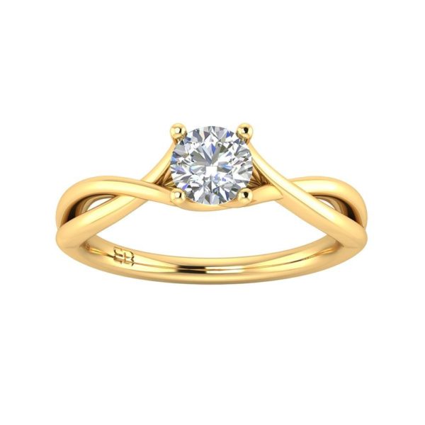 Twirl Solitaire Ring