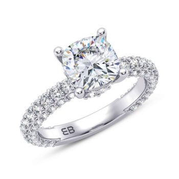 Round Diadem Engagement Ring