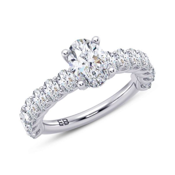 Oval Melody Engagement Ring