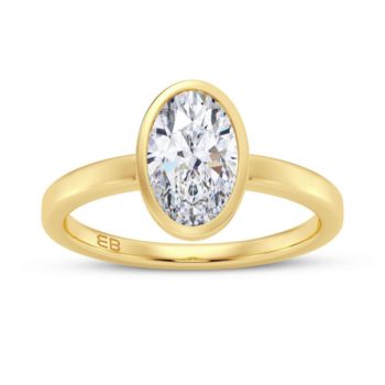 Ovate Men's Solitaire Ring