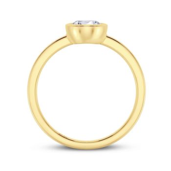 Ovate Men's Solitaire Ring