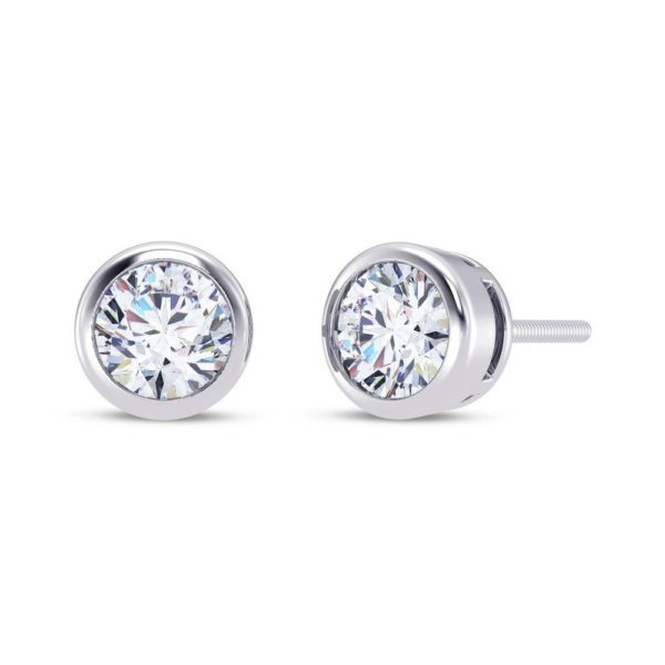 Round Glamour Solitaire Earring