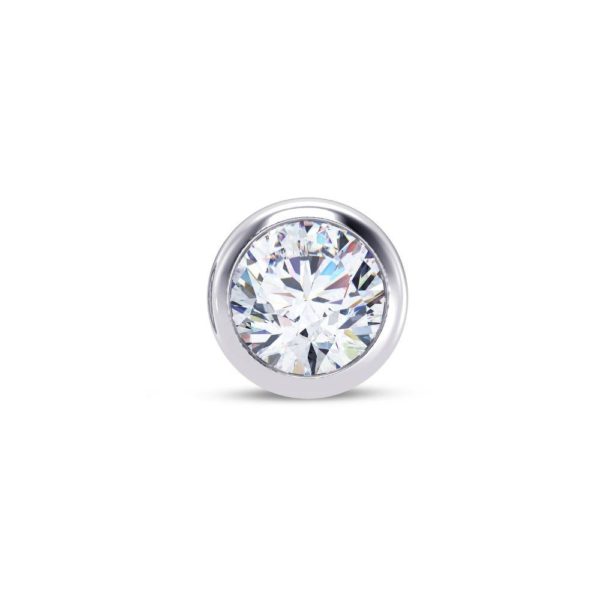 Round Glamour Men's Solitaire Earring