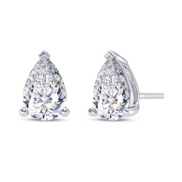 Opus Pear Solitaire Earring