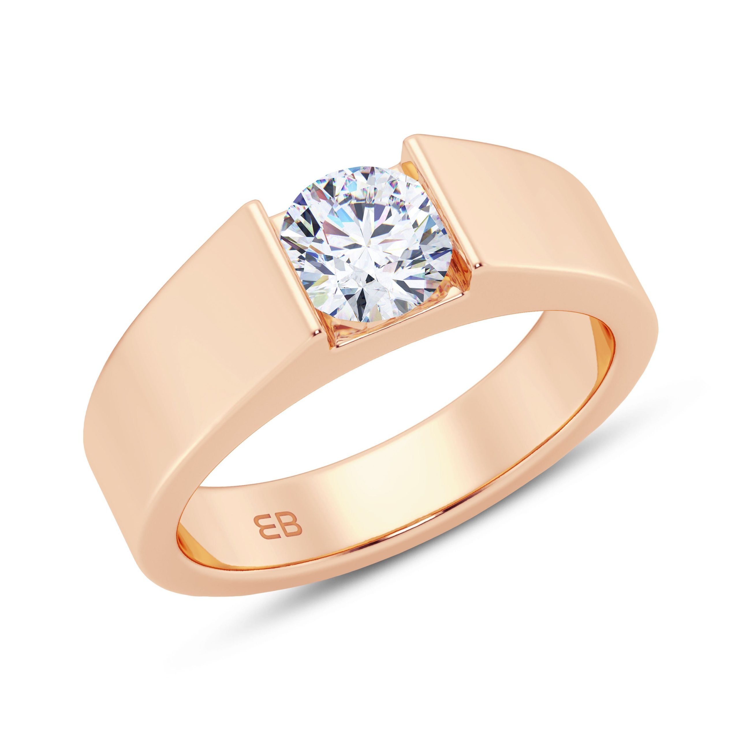 Solitaire Diamond Engagement Ring For Men DGR20 - Gandaram Jewellers