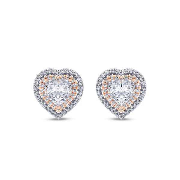 Regal Heart Diamond Earring