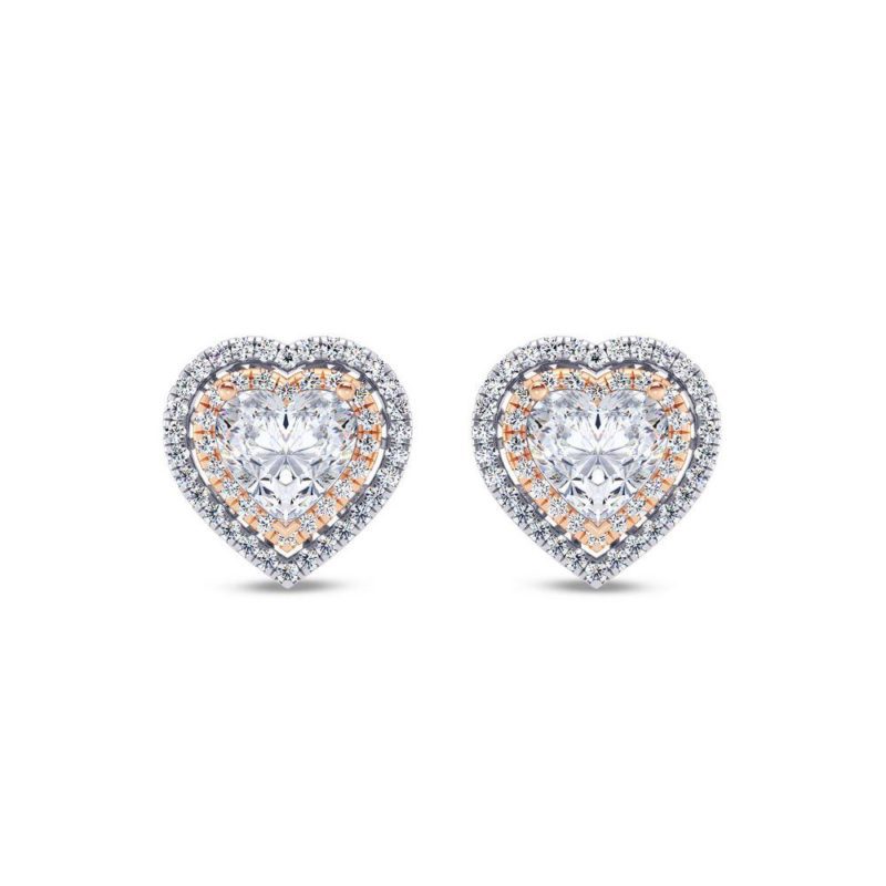 Regal Heart Diamond Earring