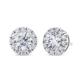 Petite Round Halo Earring