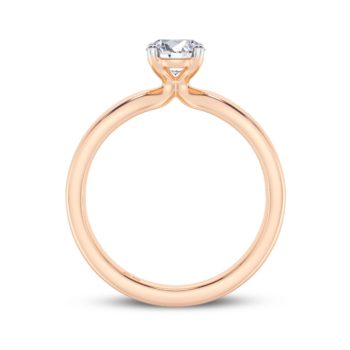 Butterfly Trio Oval Solitaire Ring