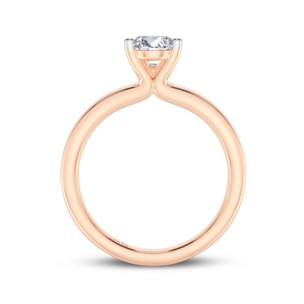 V Shank Pear Solitaire Ring