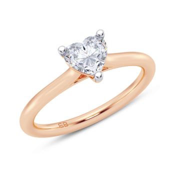 Heart Solitaire Ring