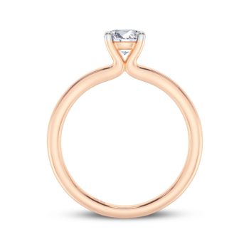 V Shank Solitaire Ring