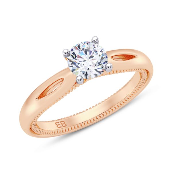 Twin Caress Solitaire Ring