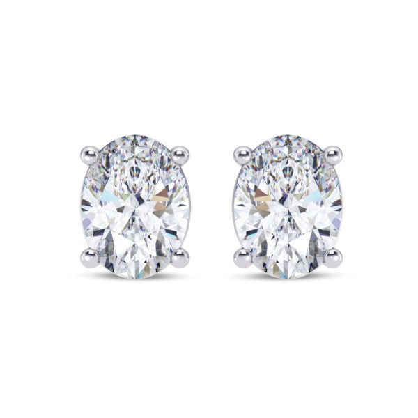 Majestic Oval Solitaire Earring